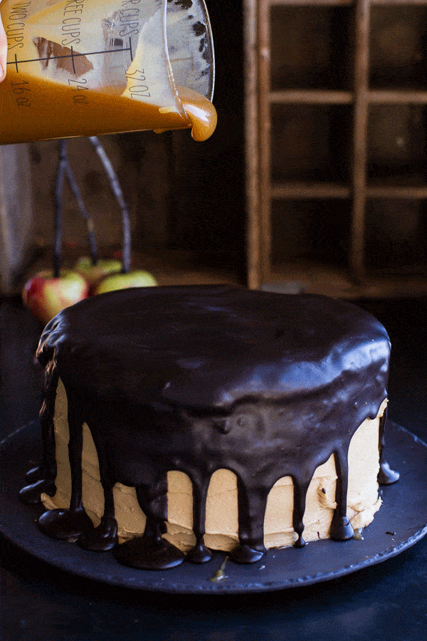Salted Caramel Apple Snickers Cake | halfbakedharvest.com @hbharvest