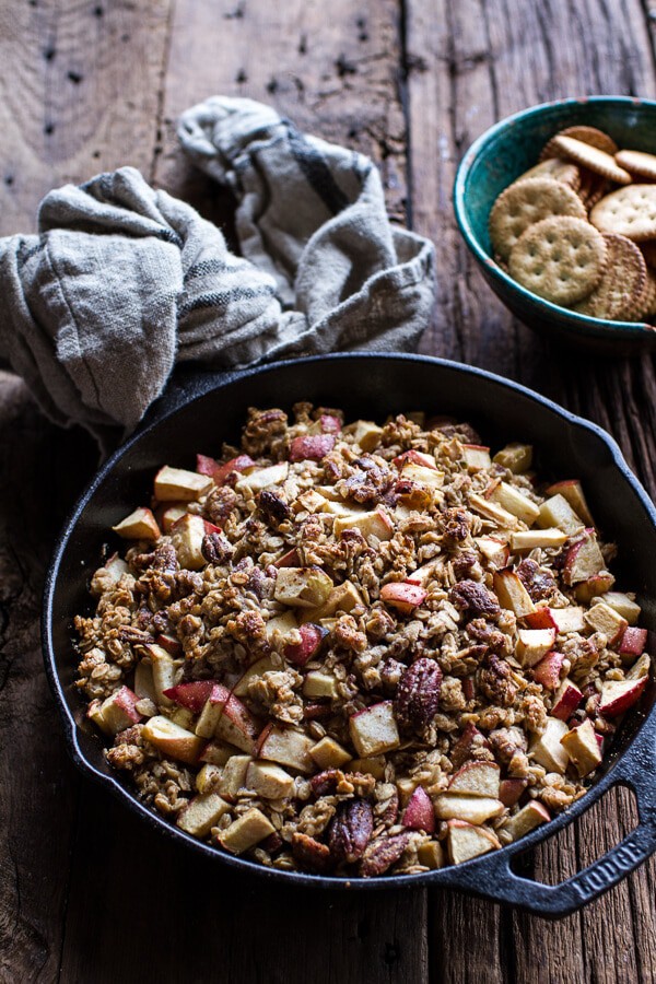 Apple Crisp Baked Brie | halfbakedharvest.com @hbharvest