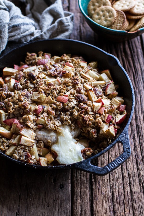 Apple Crisp Baked Brie | halfbakedharvest.com @hbharvest