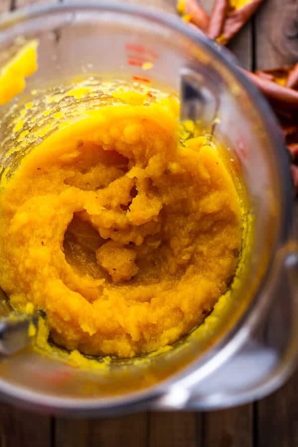 Chipotle Pumpkin Soup with Crispy Chorizo + Caramelized Apples | halfbakedharvest.com @hbharvest