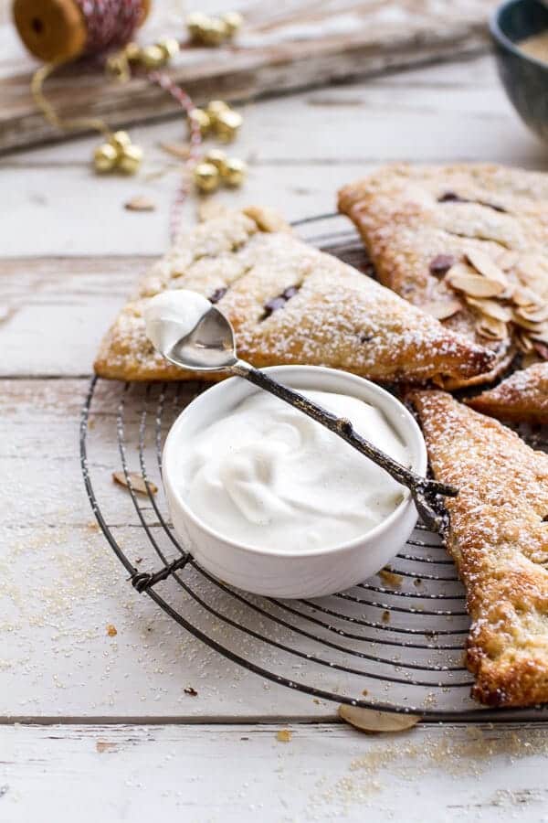 Loaded Chocolate Hazelnut Liquor Turnovers with Salted Vanilla Bean Whipped Cream | halfbakedharvest.com @hbharvest