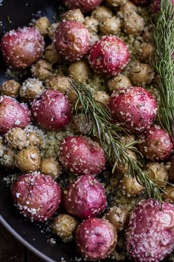 Maple Bourbon Glazed Salmon w/Sweet Cranberry Chutney + Salt Roasted Potatoes | halfbakedharvest.com @hbharvest