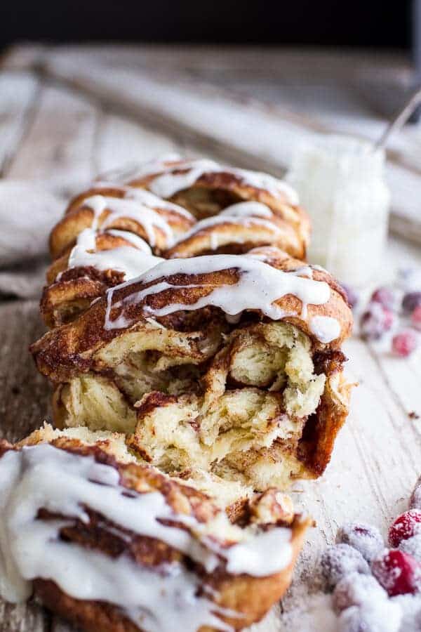 Overnight Pull-Apart Brioche Cinnamon Roll Bread | halfbakedharvest.com @hbharvest