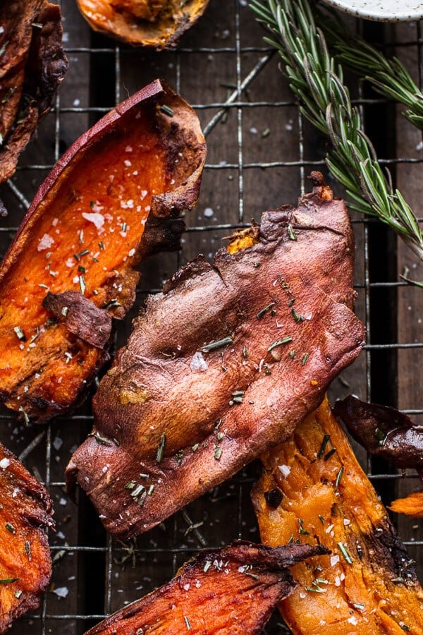 Simple Salty Sweet Potato Skin Chips | halfbakedharvest.com @hbharvest