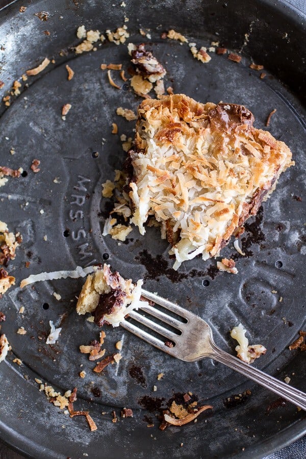 Warm Toasted "Caramel" Coconut Gooey Chocolate Crunch Bars | halfbakedharvest.com @hbharvest