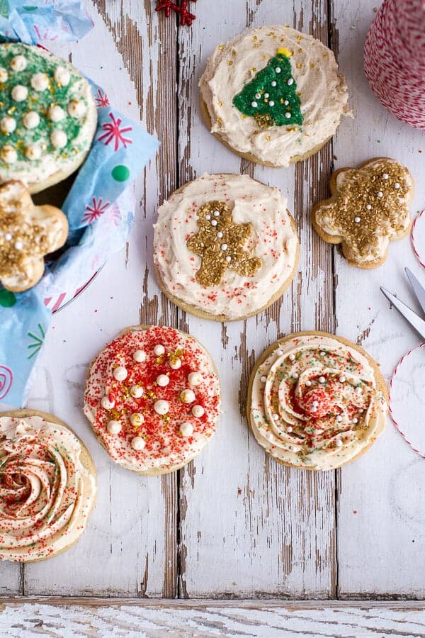 Easy Slice 'n' Bake Vanilla Bean Christmas Sugar Cookies w/Whipped Buttercream | halfbakedharvest.com @hbharvest