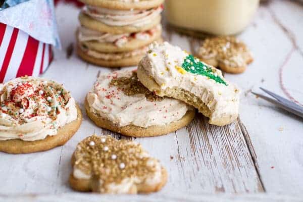 Easy Slice 'n' Bake Vanilla Bean Christmas Sugar Cookies w/Whipped Buttercream | halfbakedharvest.com @hbharvest