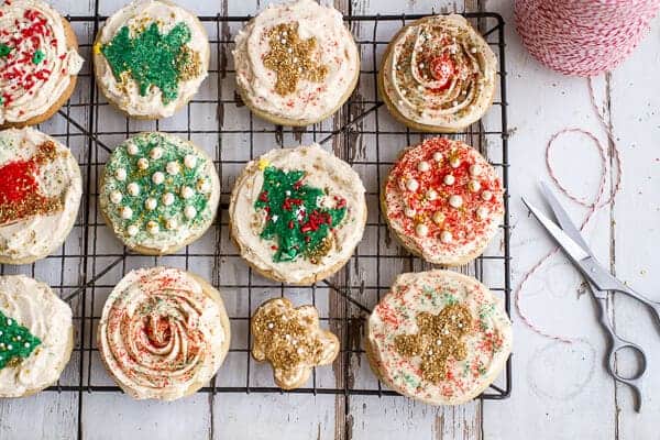 Easy Slice 'n' Bake Vanilla Bean Christmas Sugar Cookies w/Whipped Buttercream | halfbakedharvest.com @hbharvest