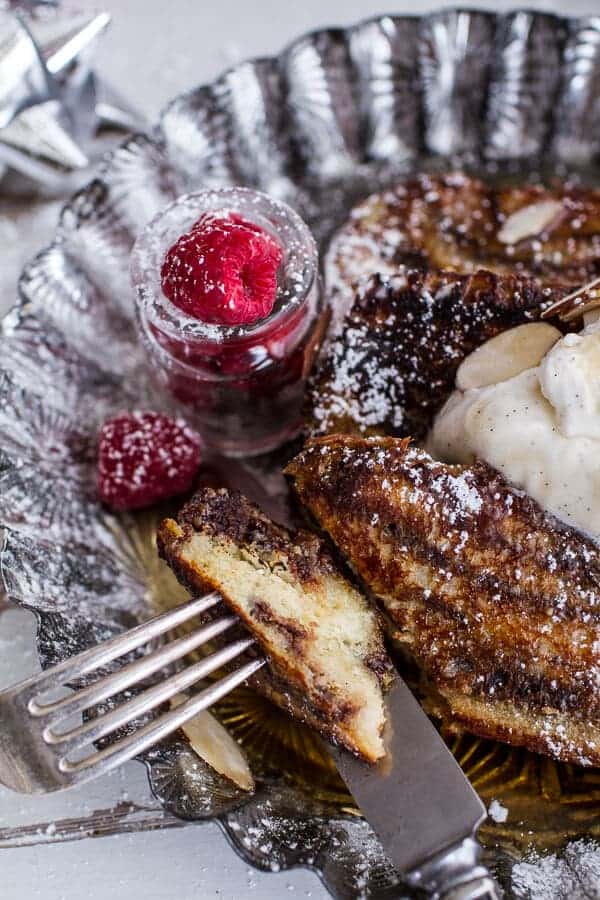 Eggnog Chocolate Marzipan Babka French Toast | halfbakedharvest.com @hbharvest