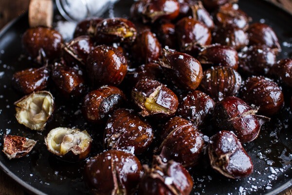 Salted Coffee Butter Roasted Chestnuts | halfbakedharvest.com @hbharvest