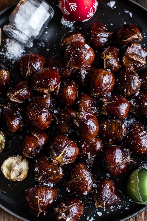Salted Coffee Butter Roasted Chestnuts | halfbakedharvest.com @hbharvest