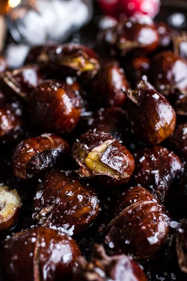 Salted Coffee Butter Roasted Chestnuts | halfbakedharvest.com @hbharvest