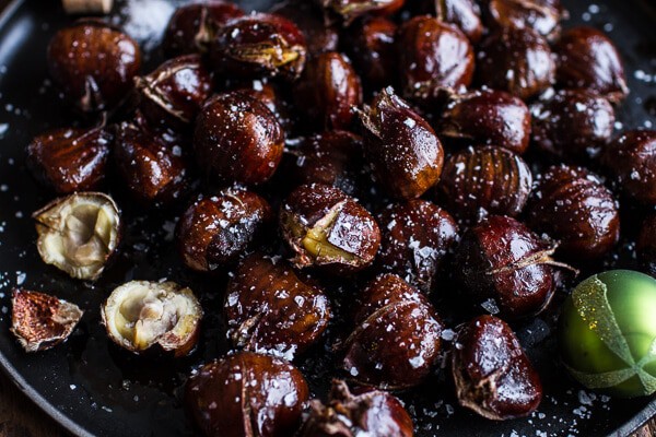 Salted Coffee Butter Roasted Chestnuts | halfbakedharvest.com @hbharvest