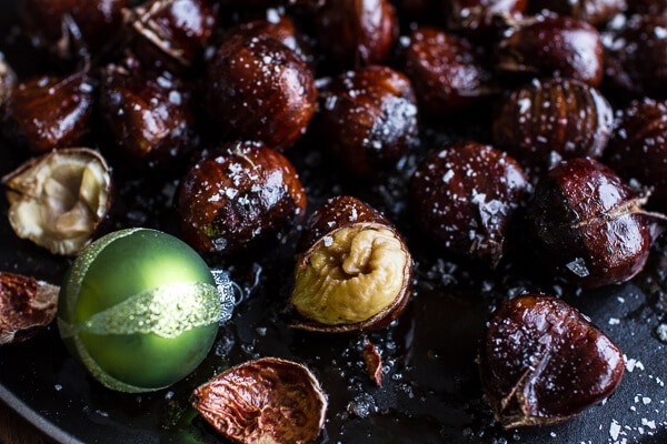 Salted Coffee Butter Roasted Chestnuts | halfbakedharvest.com @hbharvest