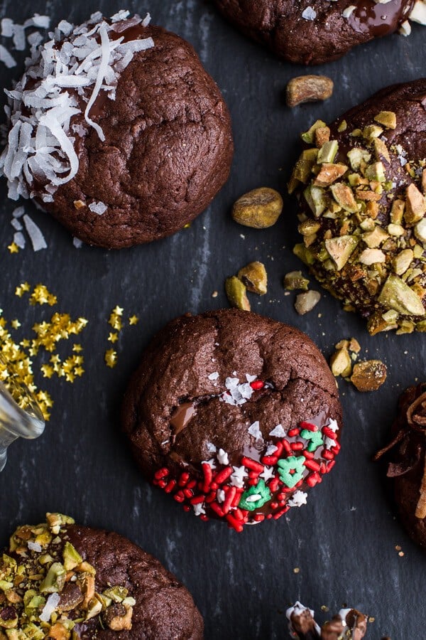 Triple Chocolate Truffle Cheesecake Cookies | halfbakedharvest.com @hbharvest