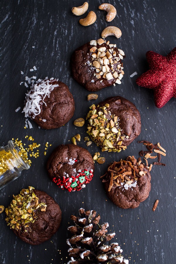 Triple Chocolate Truffle Cheesecake Cookies | halfbakedharvest.com @hbharvest