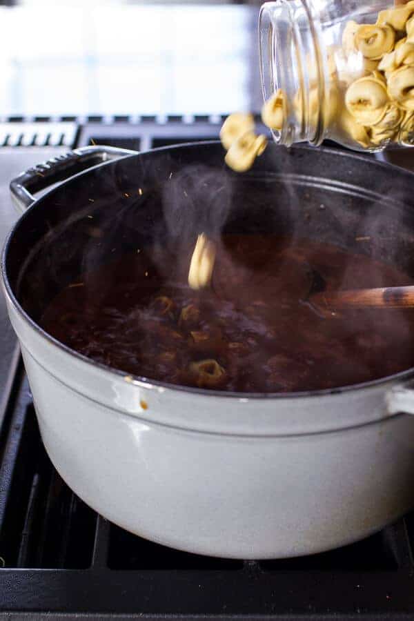 Cheesy Chicken Tortilla Tortellini Soup | halfbakedharvest.com @hbharvest