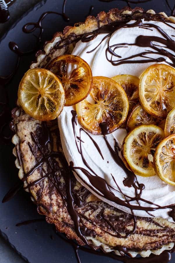 Chocolate Fudge Swirled Lemon Ricotta Tart | halfbakedharvest.com @hbharvest