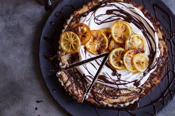 Chocolate Fudge Swirled Lemon Ricotta Tart | halfbakedharvest.com @hbharvest