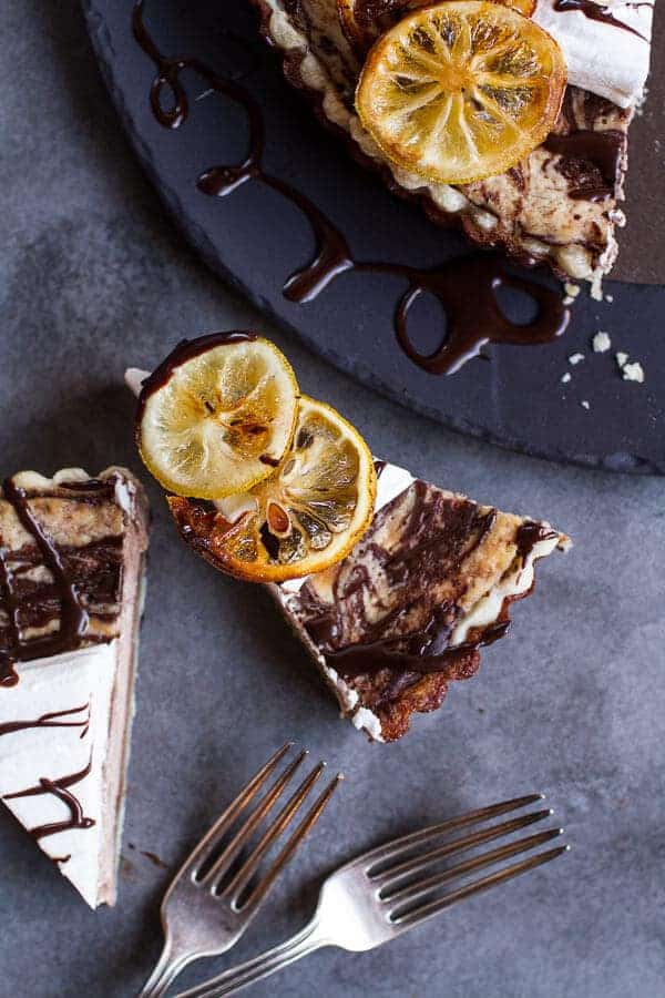 Chocolate Fudge Swirled Lemon Ricotta Tart | halfbakedharvest.com @hbharvest