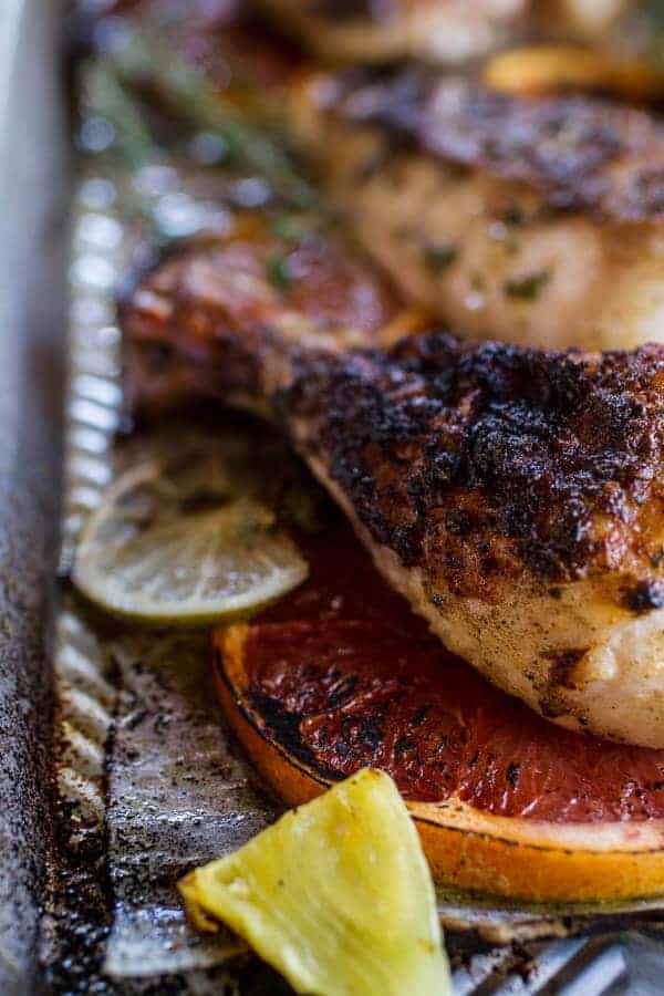 Jamaican Jerk and Citrus Pineapple Roasted Chicken | halfbakedharvest.com @hbharvest