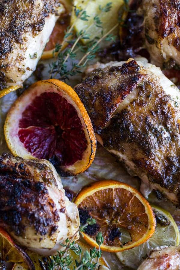Jamaican Jerk and Citrus Pineapple Roasted Chicken | halfbakedharvest.com @hbharvest