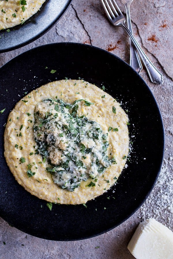 Mom’s Chicken Florentine with Creamy Roasted Garlic Polenta | halfbakedharvest.com @hbharvest