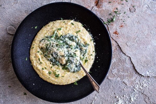 Mom’s Chicken Florentine with Creamy Roasted Garlic Polenta | halfbakedharvest.com @hbharvest