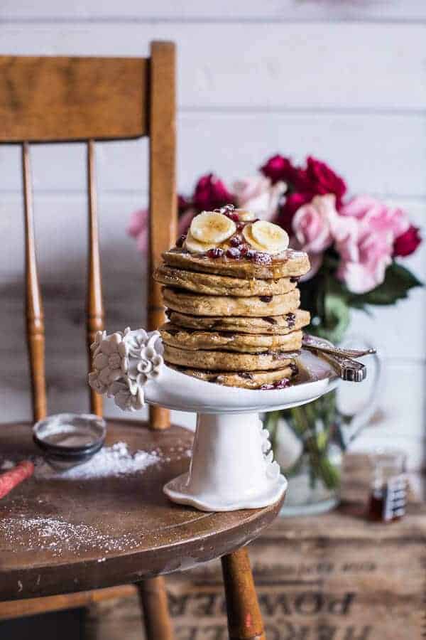 Ricotta Chocolate Chip Banana and Chia Pancakes | halfbakedharvest.com @hbharvest