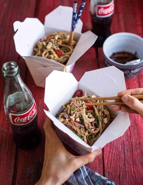 Spicy Sesame Basil Noodles | halfbakedharvest.com @hbharvest