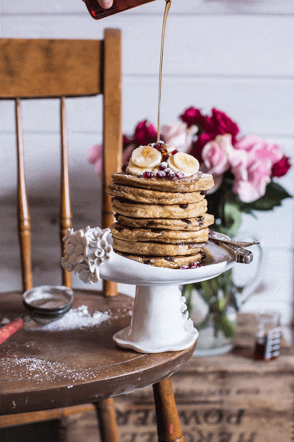 Ricotta Chocolate Chip Banana and Chia Pancakes | halfbakedharvest.com @hbharvest