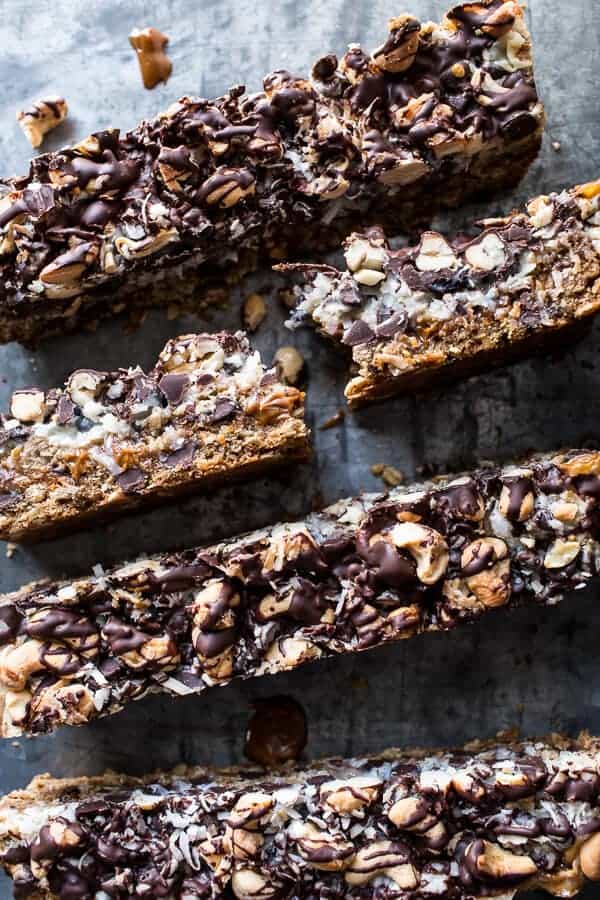 7-Layer Dulce De Leche Oatmeal Chocolate Chip Bars | halfbakedharvest.com @hbharvest