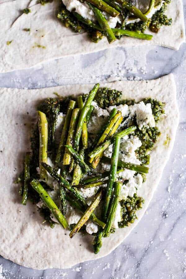 Asparagus, Pistachio Pesto and Ricotta Gozleme | halfbakedharvest.com @hbharvest