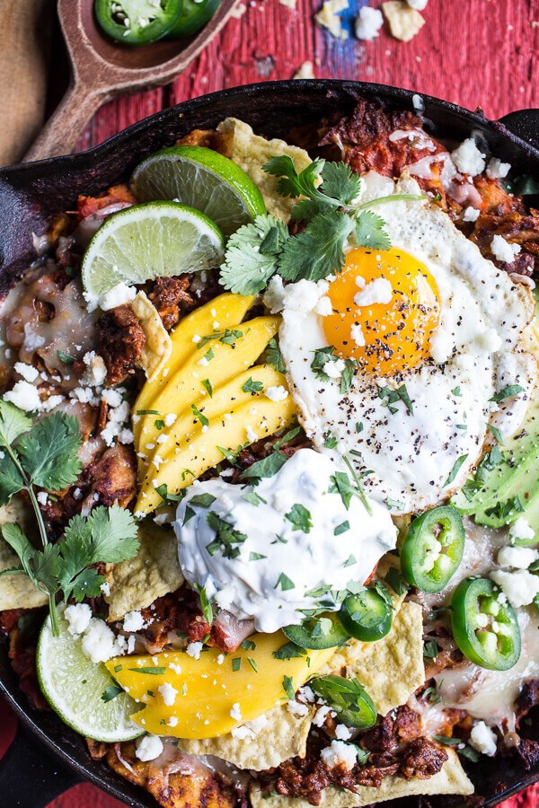 Carnitas Chilaquiles with Whipped Jalapeño Cream | halfbakedharvest.com @hbharvest
