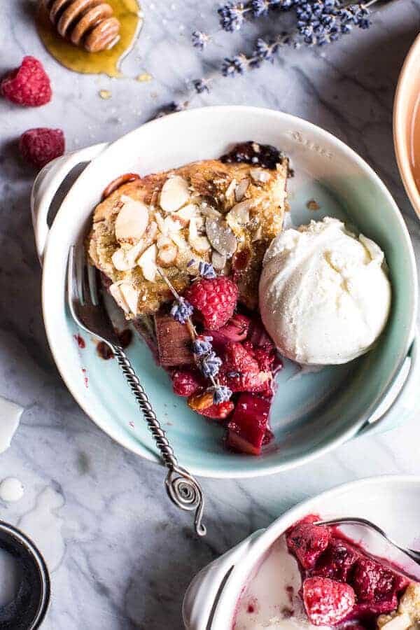 Lavender Honey and Raspberry-Rhubarb Galette | halfbakedharvest.com @hbharvest