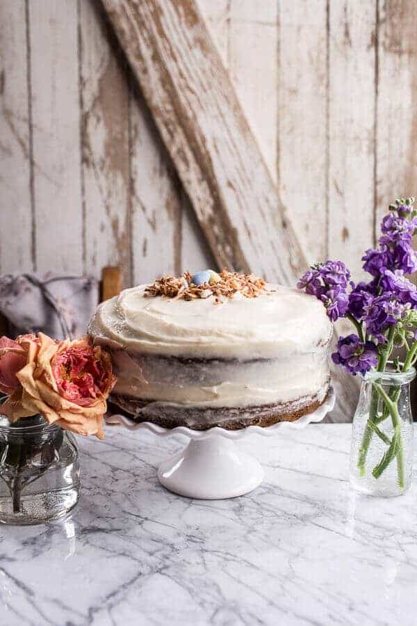 Matcha Green Tea Cake with Vanilla Honey Cream Cheese Frosting | halfbakedharvest.com @hbharvest