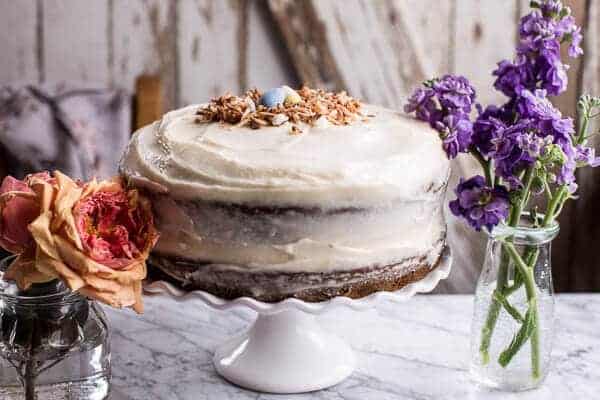 Matcha Green Tea Cake with Vanilla Honey Cream Cheese Frosting | halfbakedharvest.com @hbharvest