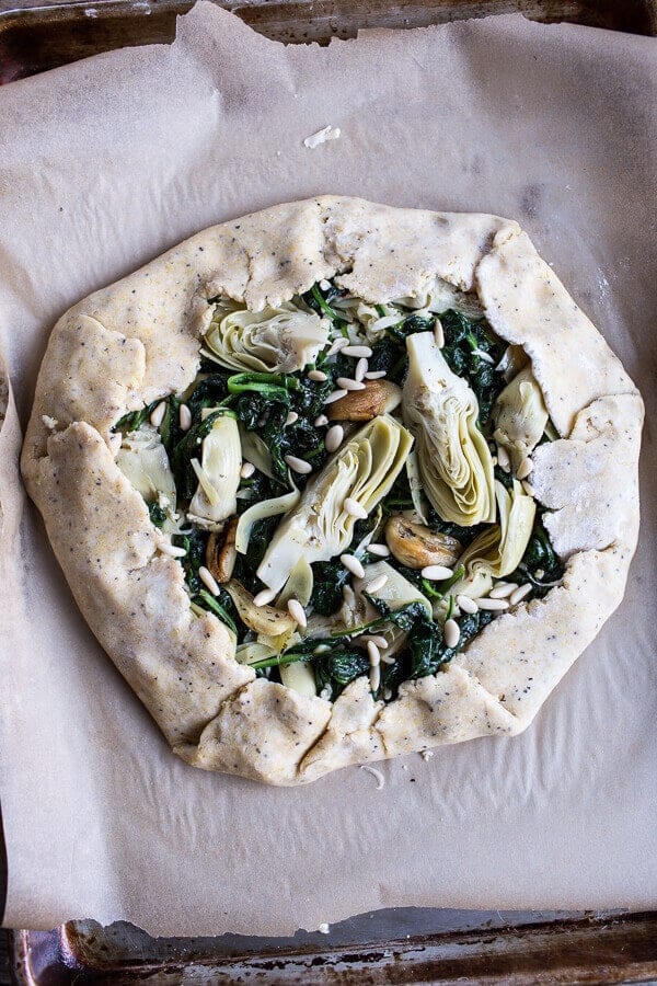Spinach and Artichoke Galette | halfbakedharvest.com @hbharvest