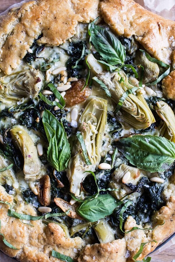 Spinach and Artichoke Galette | halfbakedharvest.com @hbharvest