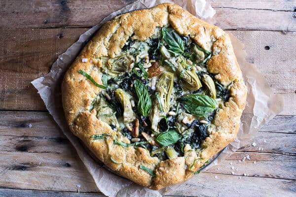 Spinach and Artichoke Galette | halfbakedharvest.com @hbharvest