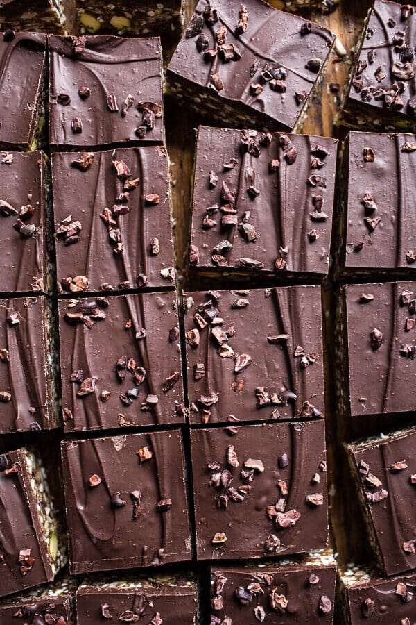 10 Minute Magical Chocolate Almond Butter Superfood Seed Bars | halfbakedharvest.com @hbharvest