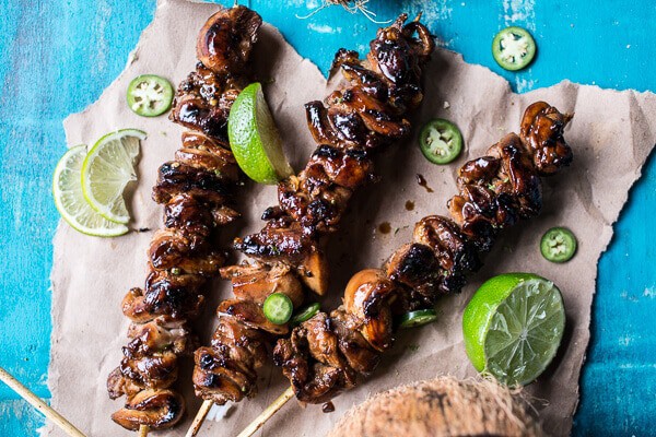 Coconut Honey Lime Filipino Chicken Adobo Skewers | halfbakedharvest.com @hbharvest