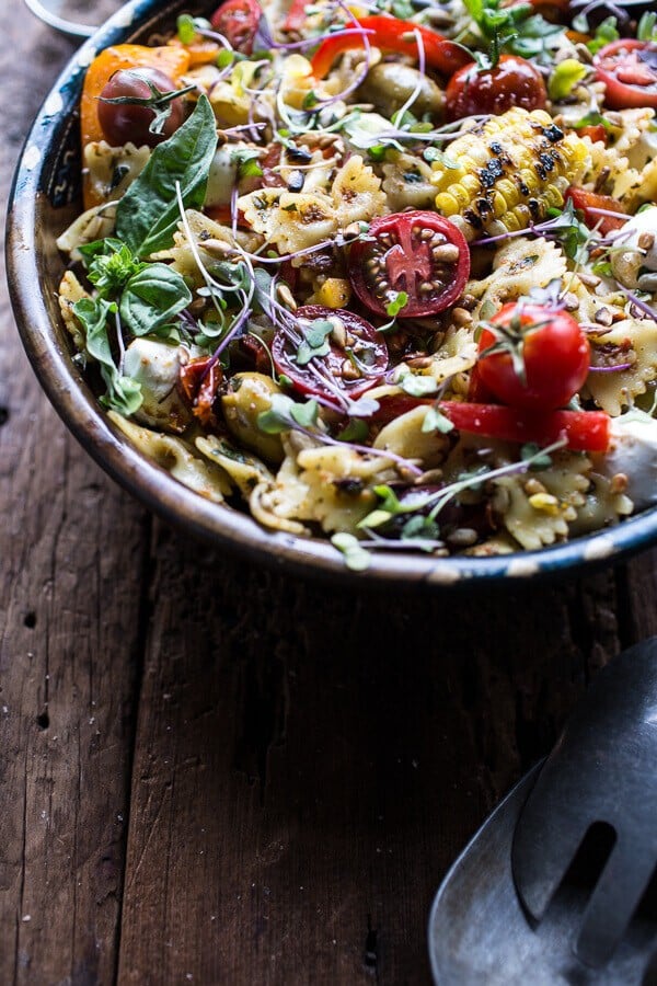 Everything But the Kitchen Sink Pasta Salad | halfbakedharvest.com @hbharvest