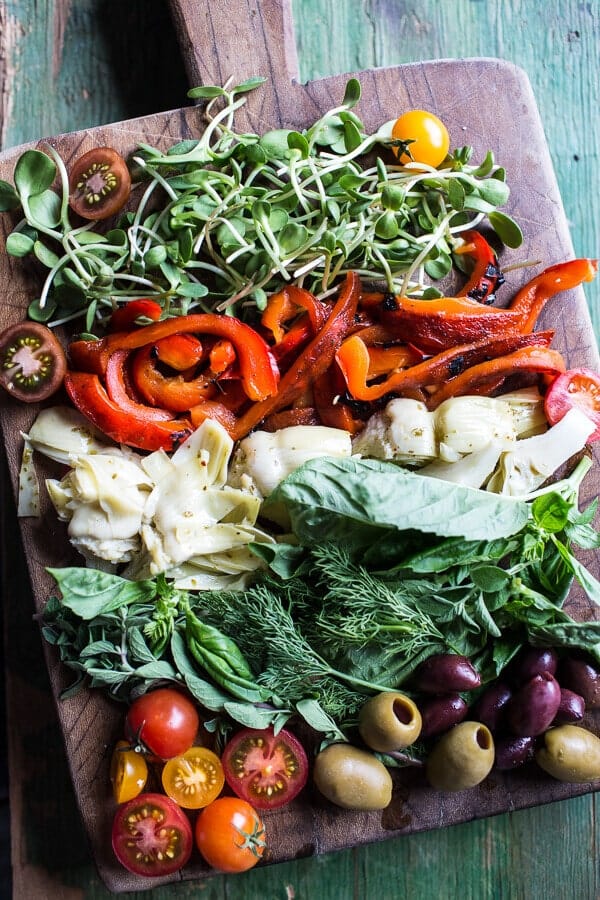 Greek Goddess Grain Bowl with “Fried” Zucchini, Toasted Seeds and Fried Halloumi | halfbakedharvest.com @hbharvest
