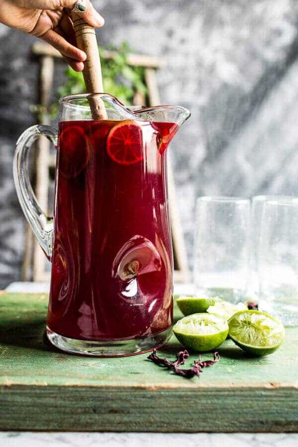 Hibiscus, lemongrass, Basil and Honey Sweet Iced Tea | halfbakedharvest.com @hbharvest