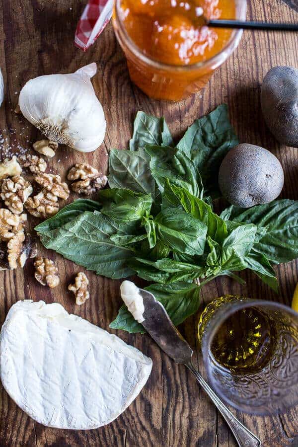One-Pan Apricot Walnut and Brie Stuffed Chicken Breast with Roasted Potatoes | halfbakedharvest.com @hbharvest