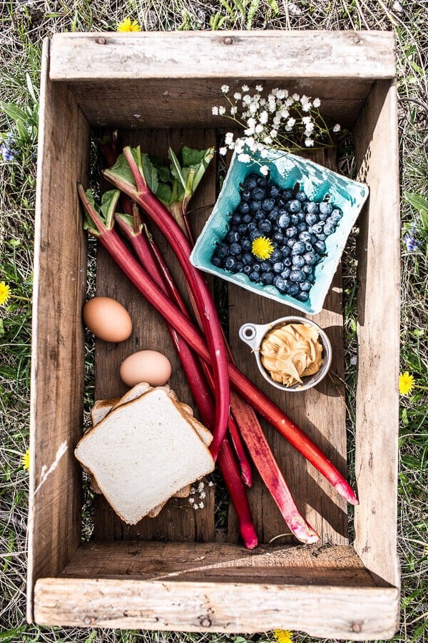 Peanut Butter & Rhubarb Jelly Hot French Toast Sammie | halfbakedharvest.com @hbharvest