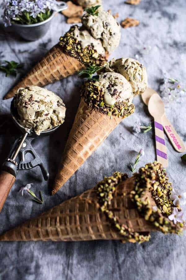 Pistachio Mint Chip Ice Cream | halfbakedharvest.com @hbharvest