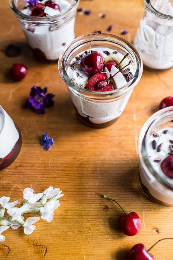 Cherry and Goat’s Milk Coconut Mousse | halfbakedharvest.com @hbharvest