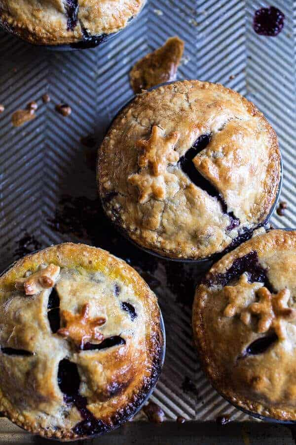 Sweet Blueberry Buttermilk Pies with Chamomile Cream | halfbakedharvest.com @hbharvest
